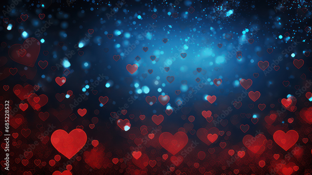 Red hearts background illustration