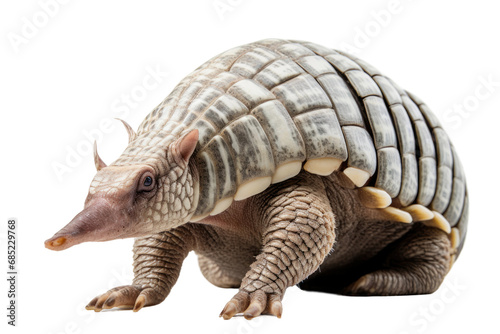 Armadillo Rolling Animal on a White or Clear Surface PNG Transparent Background photo