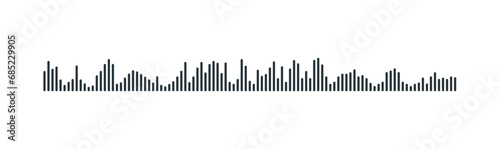 sound waveform pattern for radio podcasts  music player  video editor  voise message in social media chats  voice assistant  recorder. vector illustration
