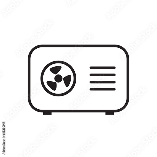 Obraz na płótnie heat pump icon or air conditioner vector symbol w salonie