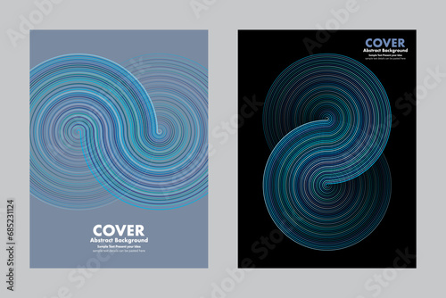 Abstract infinity lines blue shades background, vector circles geometric design for cover poster wallpaper brochure website business, minimalist style, modern wave, layout template, together 