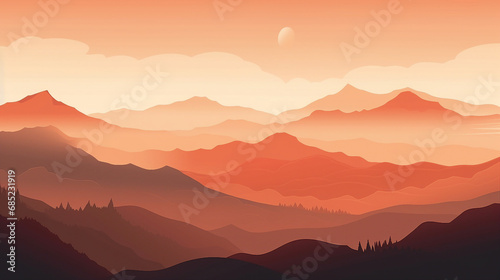 Sunrise over Majestic Mountain Peaks