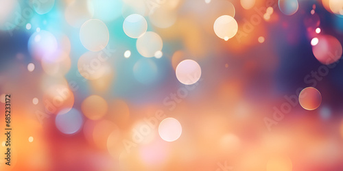 Blurry christmas lights festive background. christmas and new year feast bokeh background with copyspace, Bokeh abstract background , generative AI  © Asad