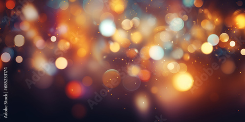 Bokeh Christmas Background Crafted With The Assistance, A blurry image of a colorful light in the background, generative AI

