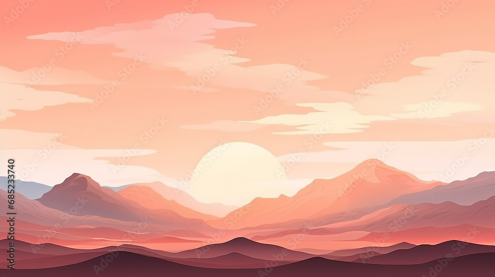 mountains sunset landscape adventure