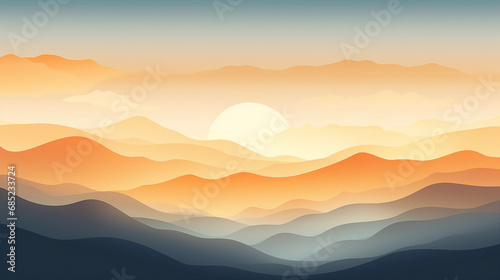 mountains sunset landscape adventure © Sunanta