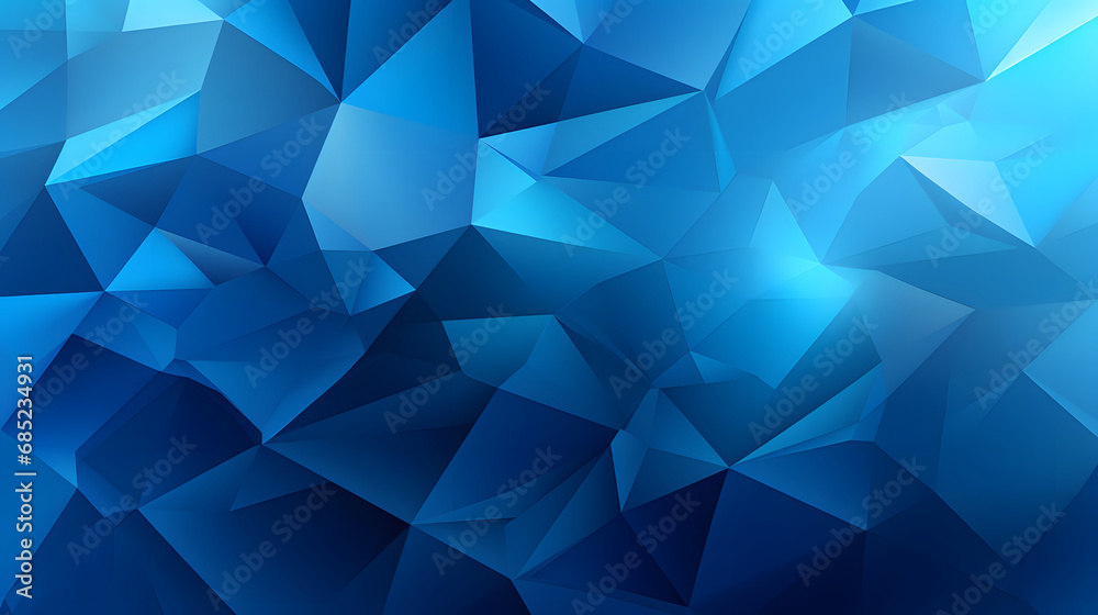 blue abstract background, polygonal shapes