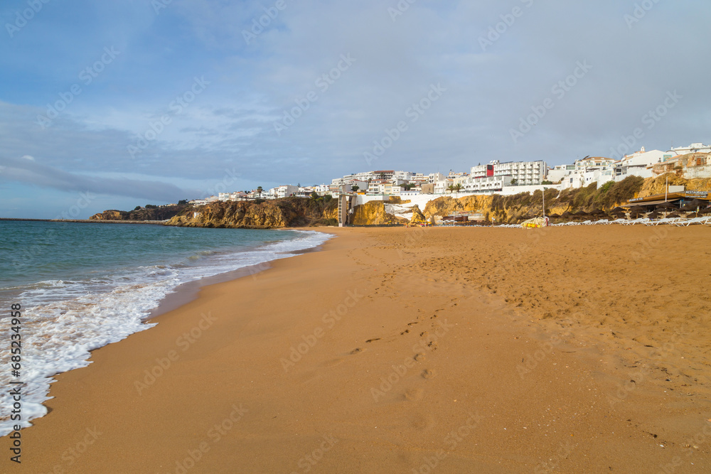 Empty beach on Albufeira