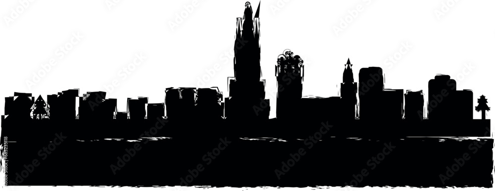 Stockholm detailed skyline icon grunge style vector