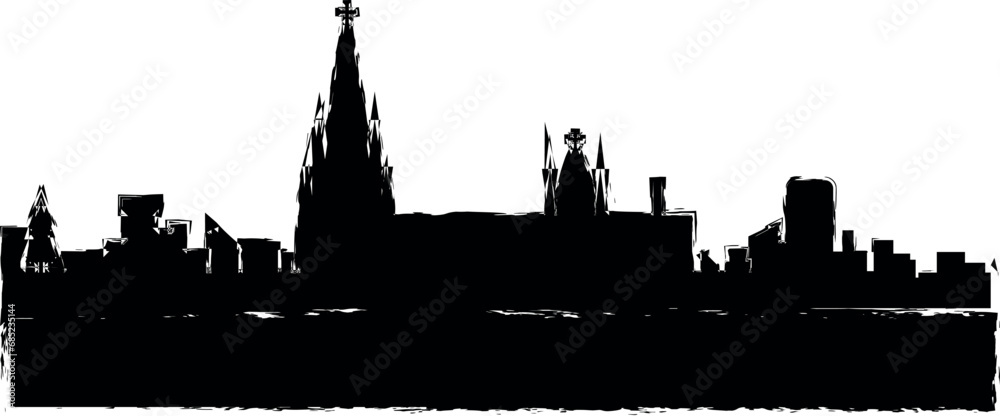 Cologne detailed skyline icon grunge style vector