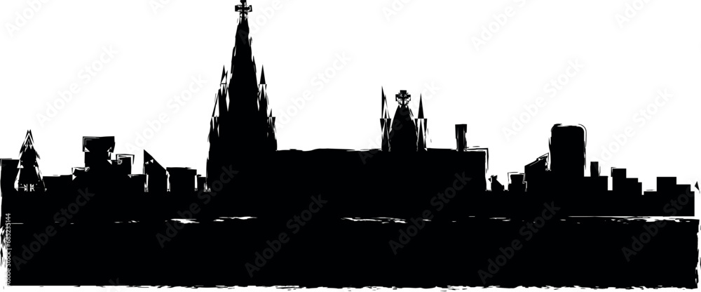 Fototapeta premium Cologne detailed skyline icon grunge style vector