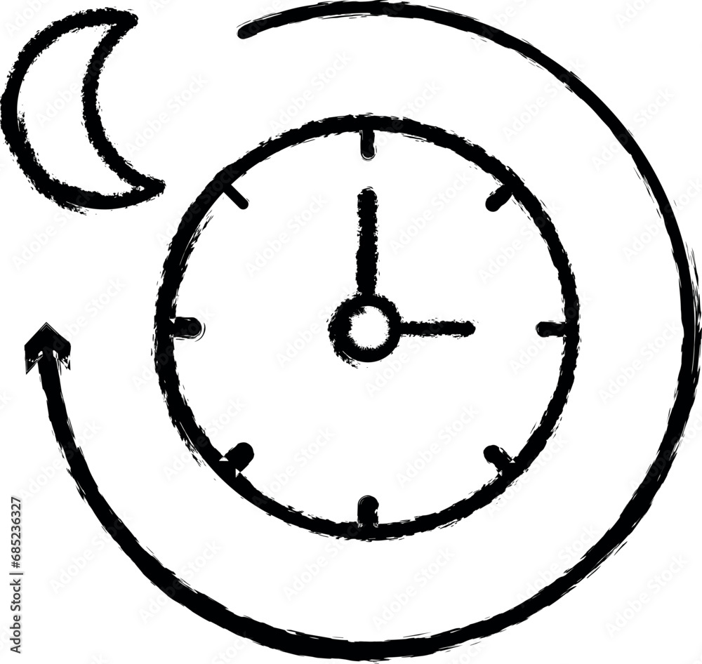 Moon, time, forward icon grunge style vector Moon, time, forward icon grunge style vector