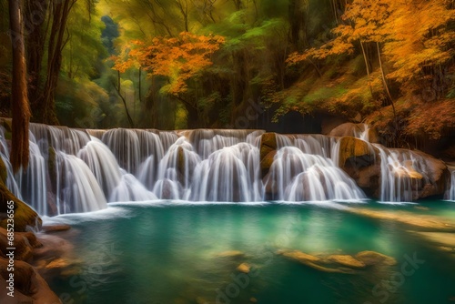 waterfall in autumn © Shawaiz