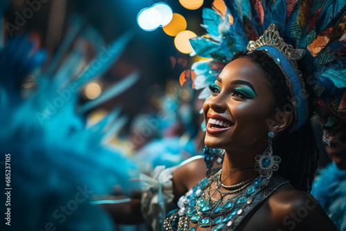 Brazilians playing, dancing and having fun at a Street Carnaval celebration