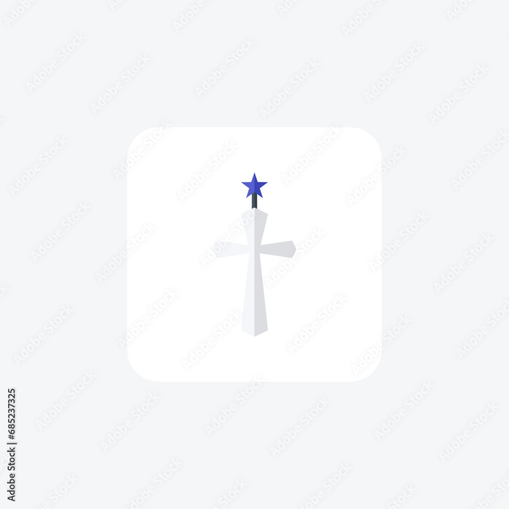 Cross, Religious Symbol, flat color icon, pixel perfect icon Cross, Religious Symbol, flat color icon, pixel perfect icon