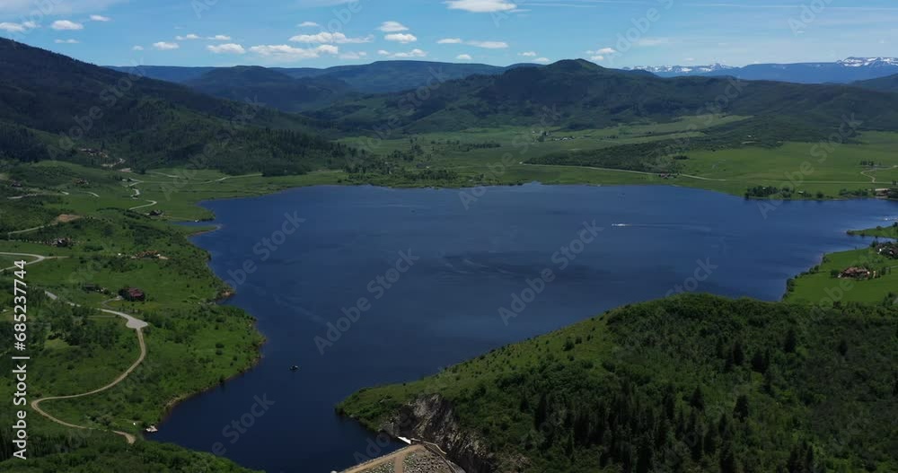 4k Drone Blue Lake in Mountains 4k Drone Blue Lake in Mountains