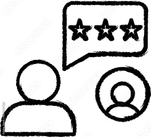 Rate, communication icon grunge style vector