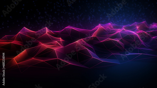 network abstract background 3D technology vector illustration