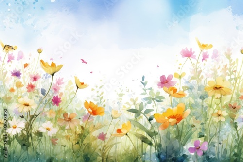Spring template with beautiful flower. © venusvi