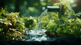 Water tap in the garden, Increasing the price of water, Save the planet, Save water, Generative AI