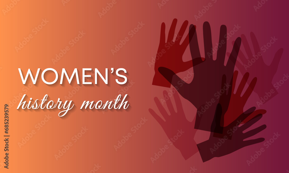 Fototapeta premium Women's history Month, March 2024, vector illustration