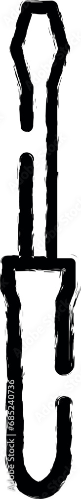 flathead screwdriver icon grunge style vector flathead screwdriver icon grunge style vector