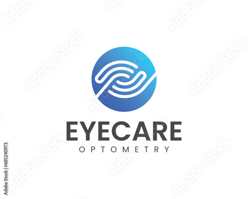 eyecare optometry logo, hand bring eyeball vector Creative Eye Concept Logo Design Template