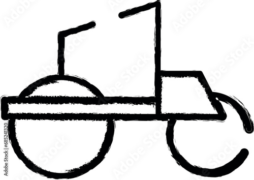 asphalt compactor icon grunge style vector