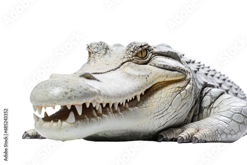 Crocodile Aquatic Predator on a White or Clear Surface PNG Transparent Background © Usama