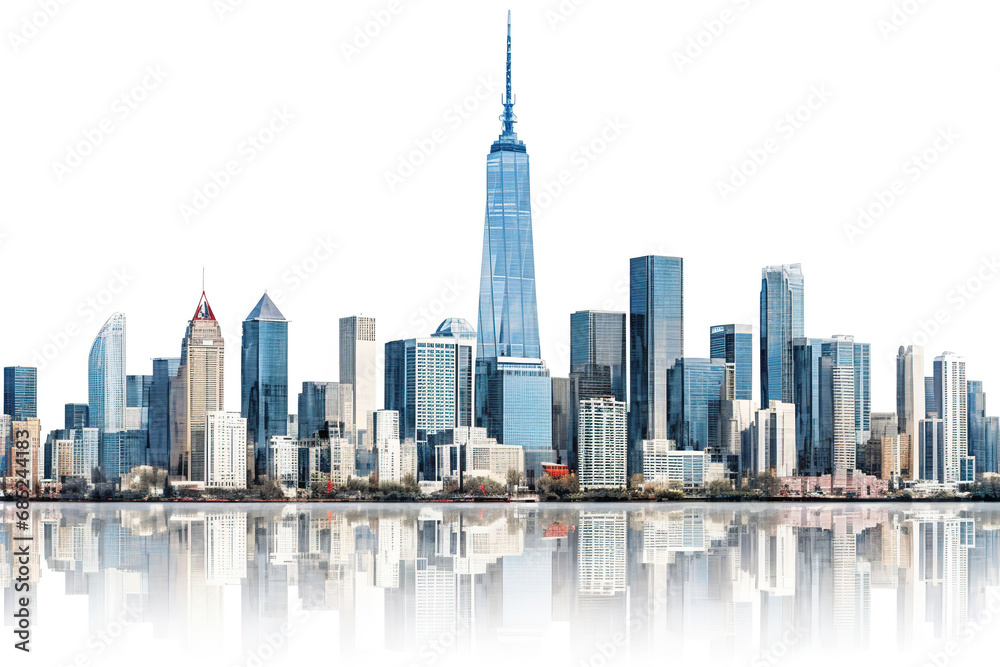 Fototapeta premium skyscraper, high-rise building isolated white background