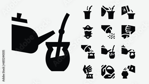 Yerba Mate Gourds Solid Icons