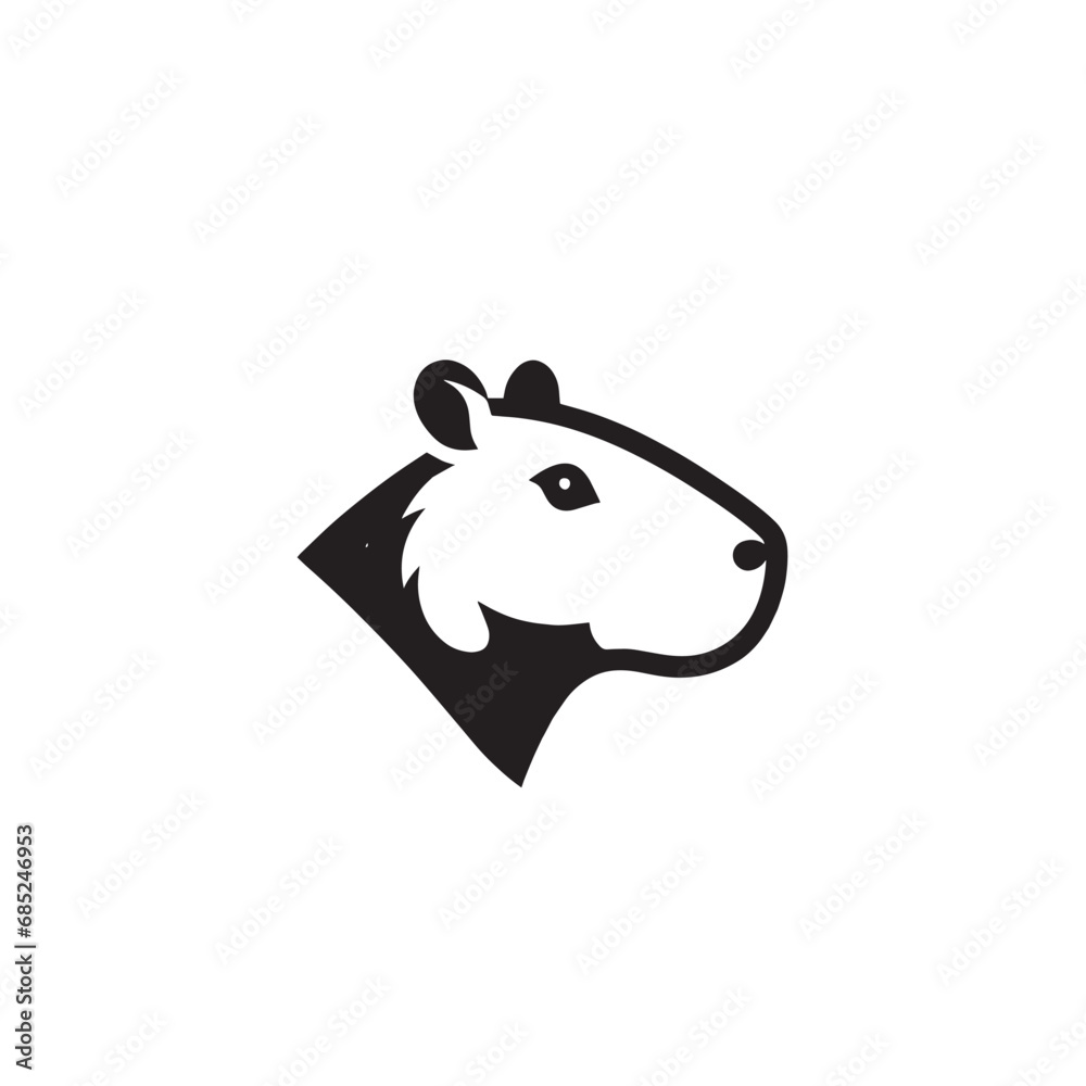 Naklejka premium photos of the capybara or greater capybara, the largest living rodent, capybara illustrations and vectors for prints and publications, capybara graphic resources