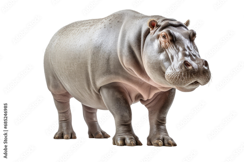Hippopotamus River Guardian on a White or Clear Surface PNG Transparent Background Hippopotamus River Guardian on a White or Clear Surface PNG Transparent Background