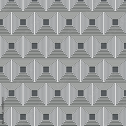 Isometric geometric patterns gray cubes. Endless cubic background, seamless fabric texture, vector 