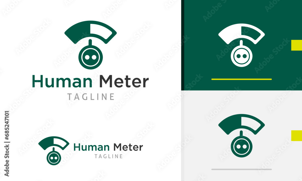 Logo design icon abstract geometric circle robot spy mask with arrow pointing a half loading bar