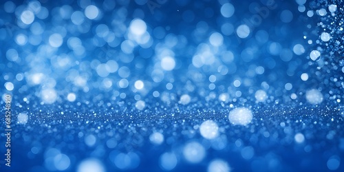 blue abstract particles bokeh background