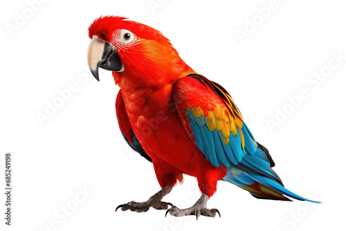 Brazilian Parrot on a White or Clear Surface PNG Transparent Background
