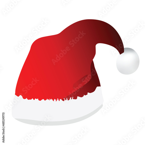 Red santa hat clipart vector