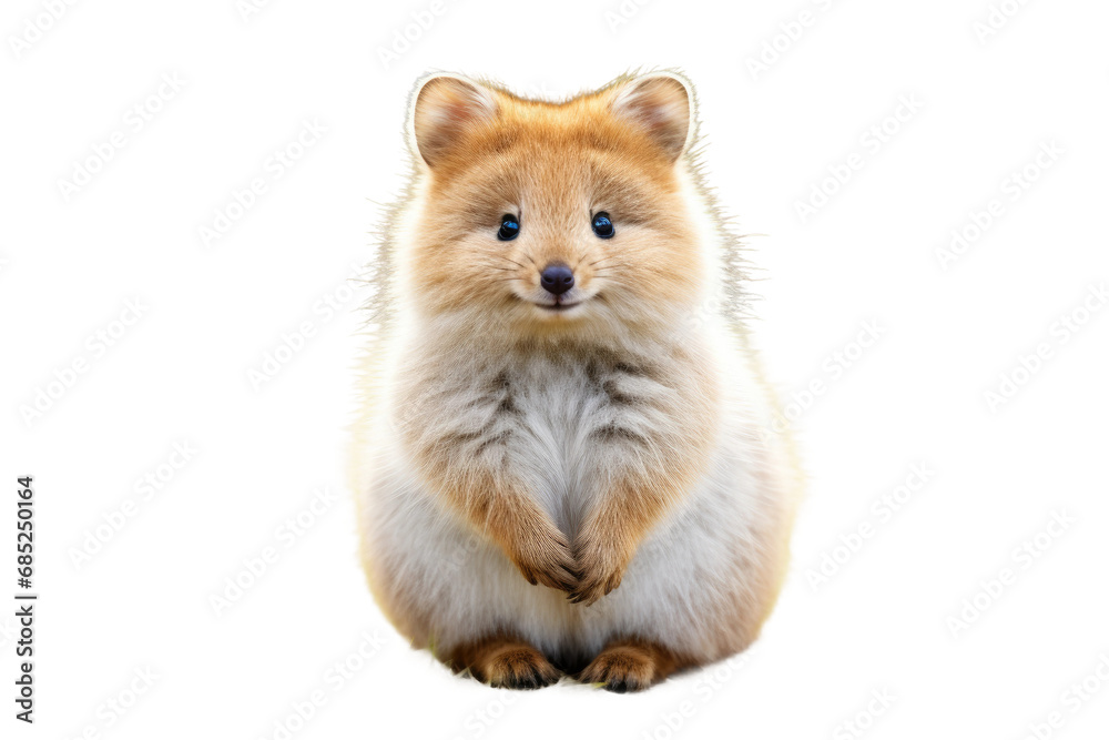 Quokka Smiling Marsupial on a White or Clear Surface PNG Transparent Background
