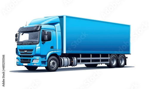 blue truck isolated on transparent background