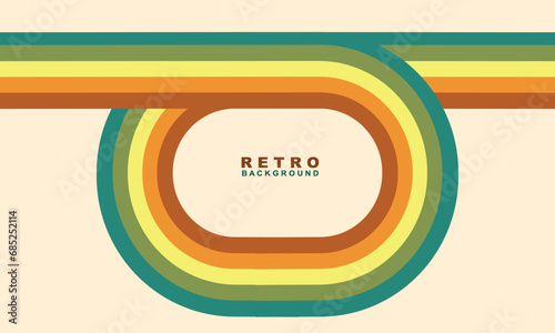 Retro Background Groovy 60s 70s Poster. Rainbow pastels swirl twisting colorful background.