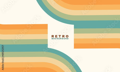 Retro Background Groovy 60s 70s Poster. Rainbow pastels swirl twisting colorful background.