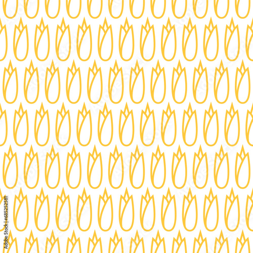 Corn icon. Corn doodle pattern wallpaper. Corn on white background.