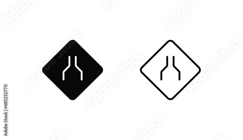 Free Download Narrow Road icon design with white background stock illustration - GFXLoad
