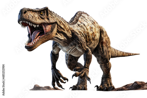 Tyrannosaurus Rex Powerful King of Dinosaurs on a White or Clear Surface PNG Transparent Background photo