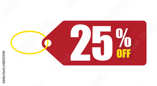 up to 25% off discount label design photo
