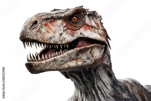 Velociraptor Prehistoric Hunter on a White or Clear Surface PNG Transparent Background © Usama