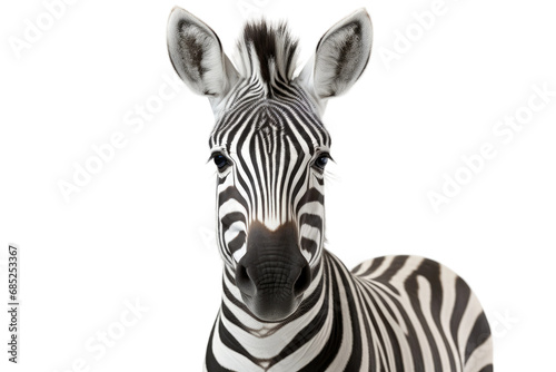 Zebra Savanna Stripes on a White or Clear Surface PNG Transparent Background