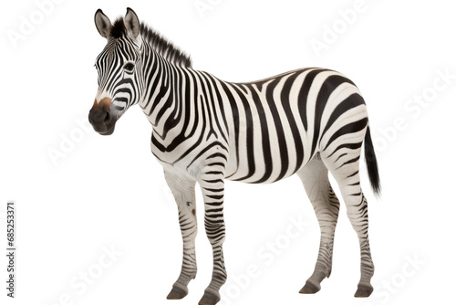 Zebra White And Black on a White or Clear Surface PNG Transparent Background