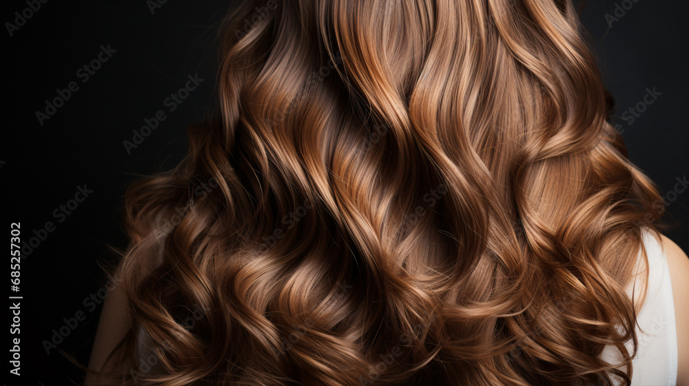 A close-up of fabulously arranged, lustrously tousled, hued locks serves as a backdrop. A close-up of fabulously arranged, lustrously tousled, hued locks serves as a backdrop.